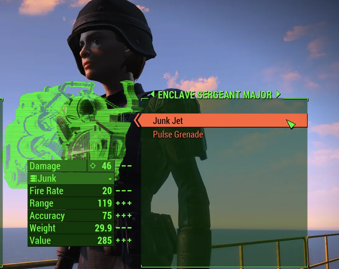 Enclave soldiers with Junk Jets.